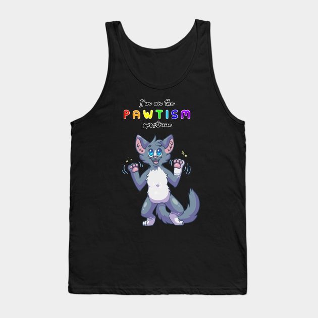 Pawtism Spectrum ActuallyAutistic Pride Tank Top by Catbreon